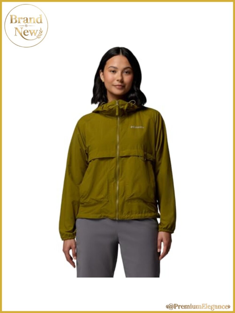 Columbia Spire Valley Windbreaker Anorak Omni-Shield Omni-Shade Hooded Nylon